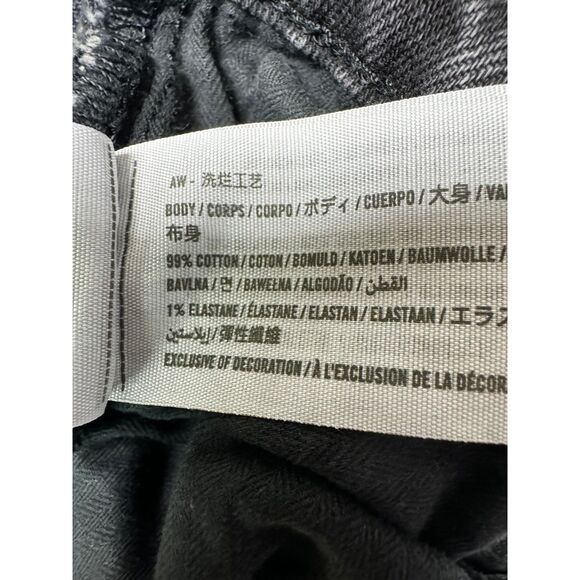 ABERCROMBIE & FITCH 90's Straight Ultra High-Rise Jeans, Black Destroy, Sz 28/6 - Picture 12 of 13